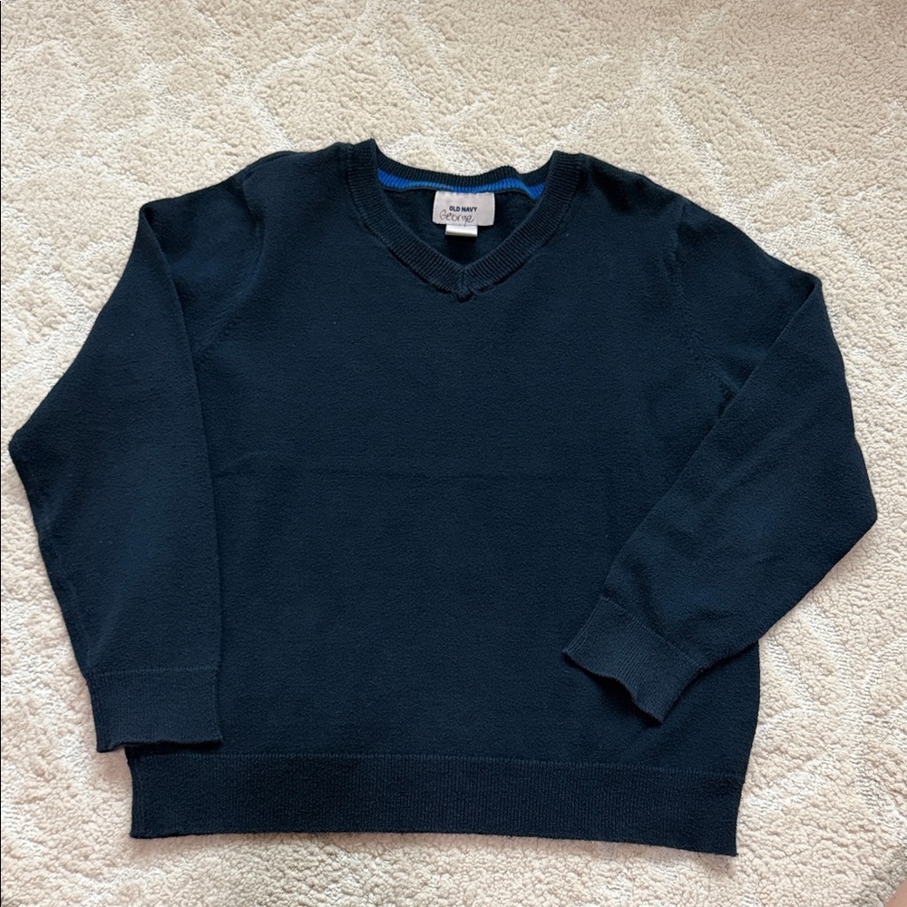 Old Navy Men's Dark Navy V-Neck Sweater